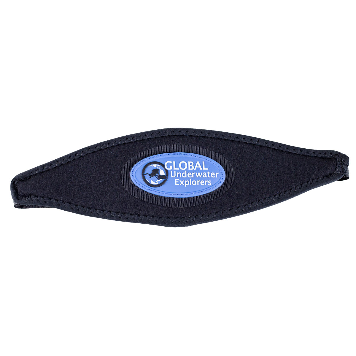 GUE Maskenband mit Klett aus Neopren mit Logo GUE Maskenband mit Klett aus Neopren mit Logo