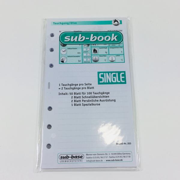 Sub-Book Tauchgangeinlagen SINGLE