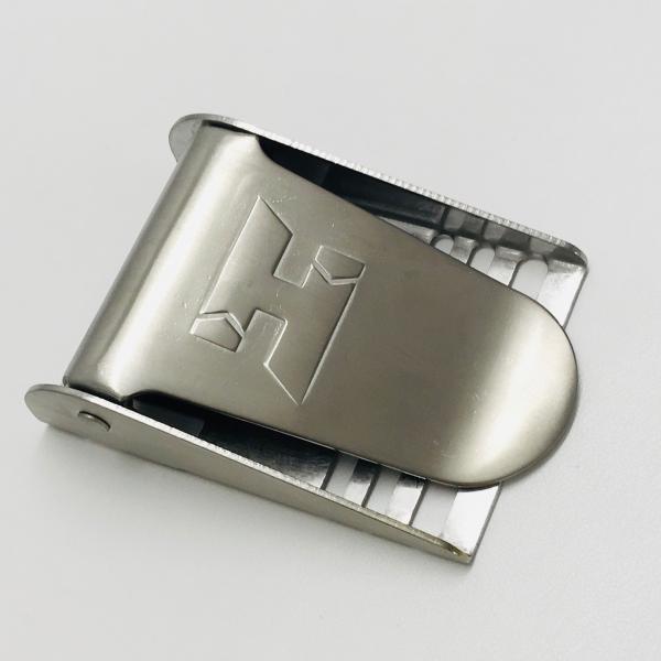 Halcyon Bleigurtschnalle, Gurtschnalle mit H-Logo, Edelstahl