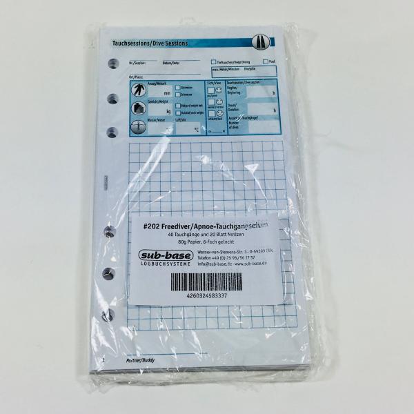 Sub-Book Tauchgangeinlagen Freediver/Apnoe Sub-Book Tauchgangeinlagen Freediver/Apnoe