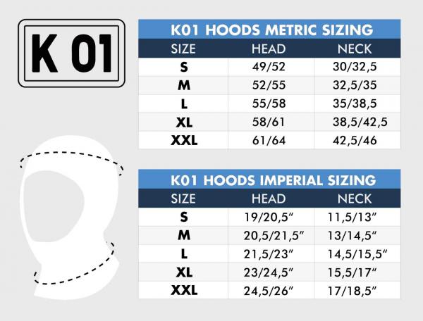 K01 Kopfhaube 5mm langer Kragen